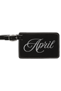 April - 4 1/4" x 2 3/4" Laserable Leatherette Luggage Tag