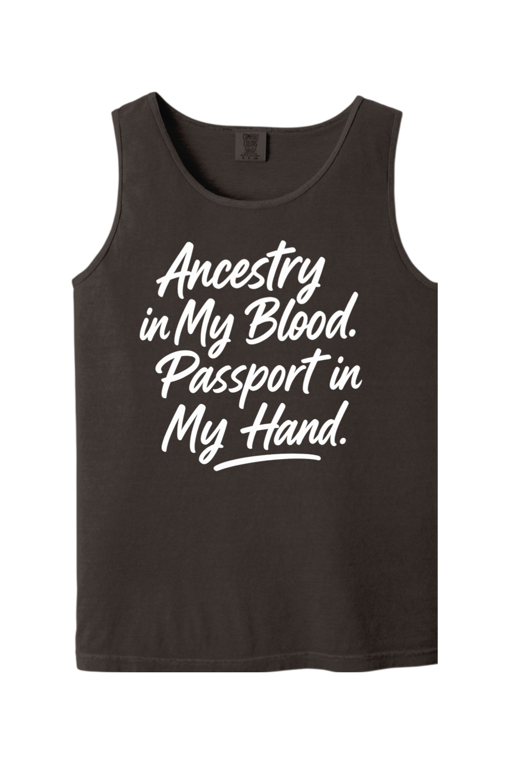 Ancestry in My Blood - White Font Unisex Tank Top