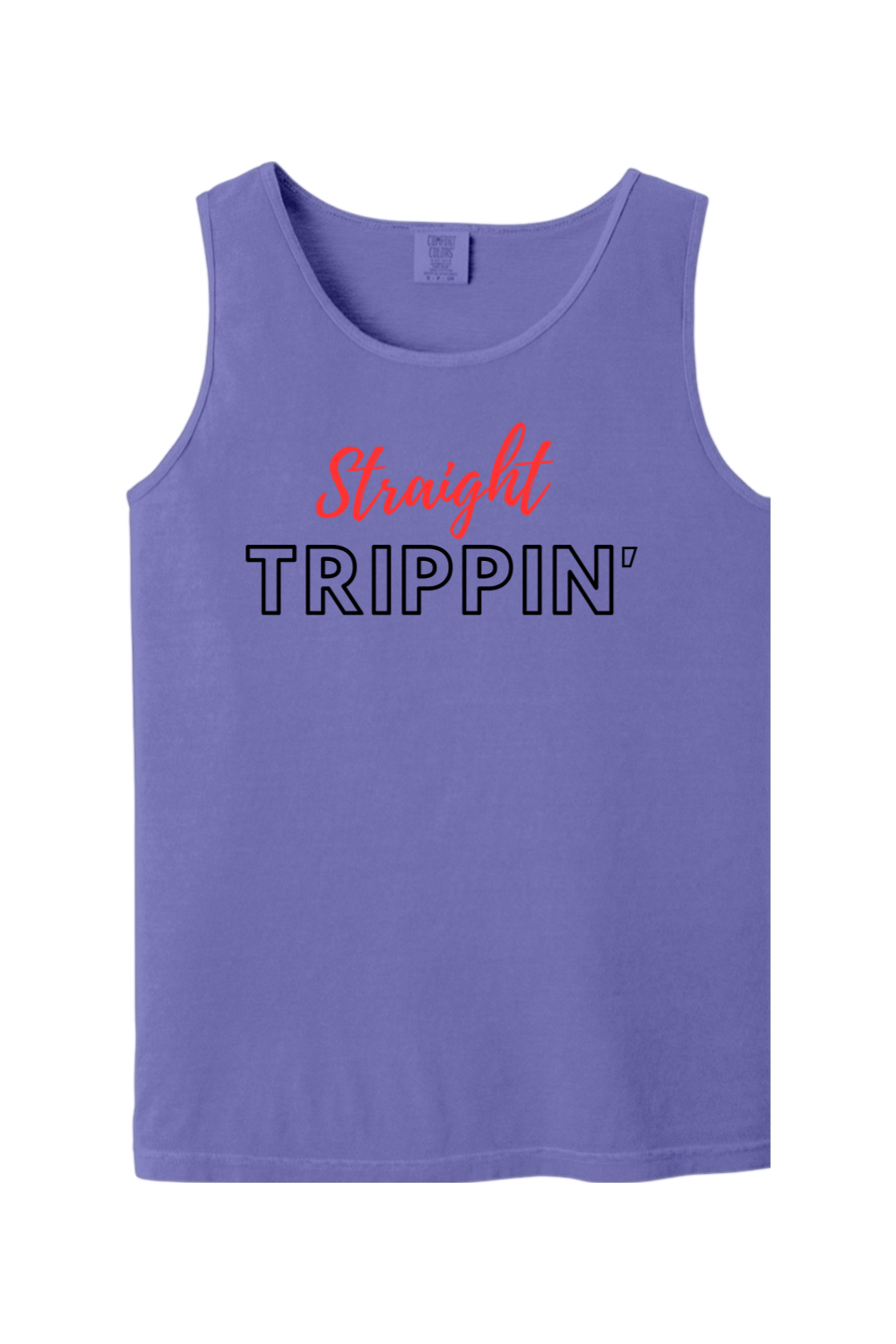 Straight Trippin' - Red/Black Font Unisex Tank Top