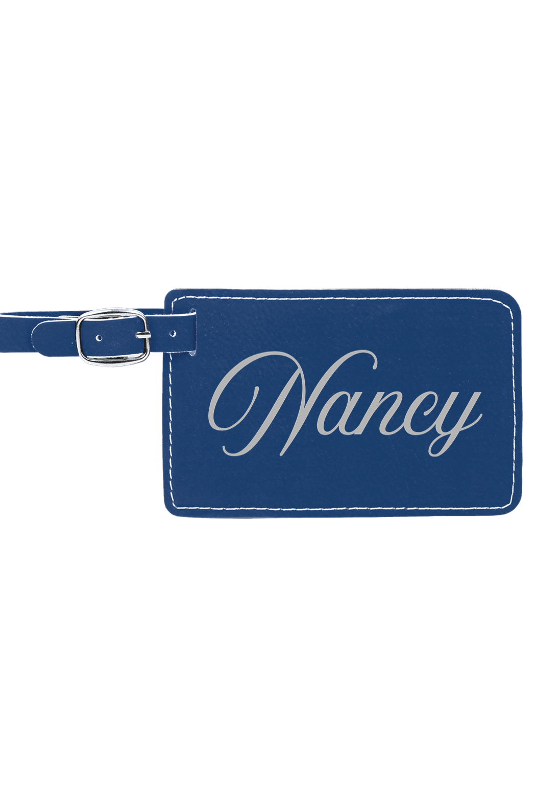 Nancy - 4 1/4" x 2 3/4" Laserable Leatherette Luggage Tag