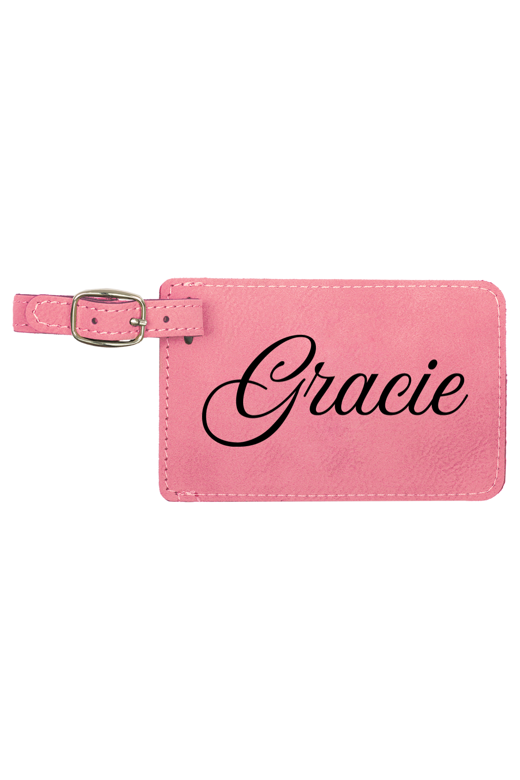Gracie - 4 1/4" x 2 3/4" Laserable Leatherette Luggage Tag