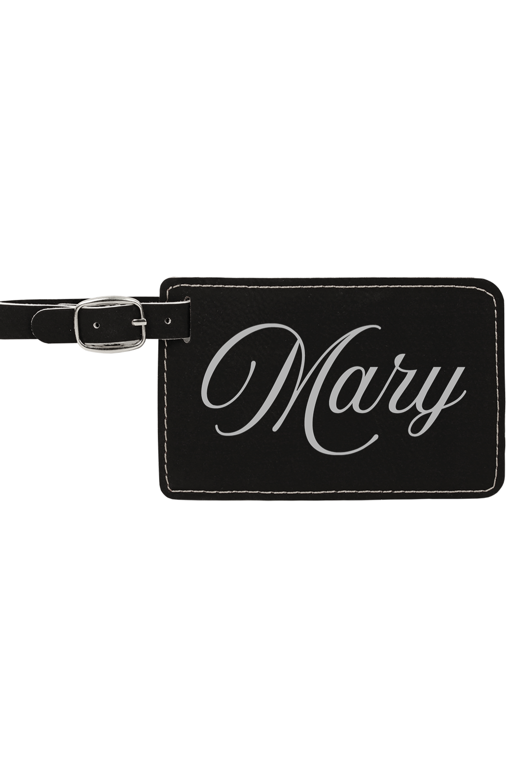 Mary - 4 1/4" x 2 3/4" Laserable Leatherette Luggage Tag