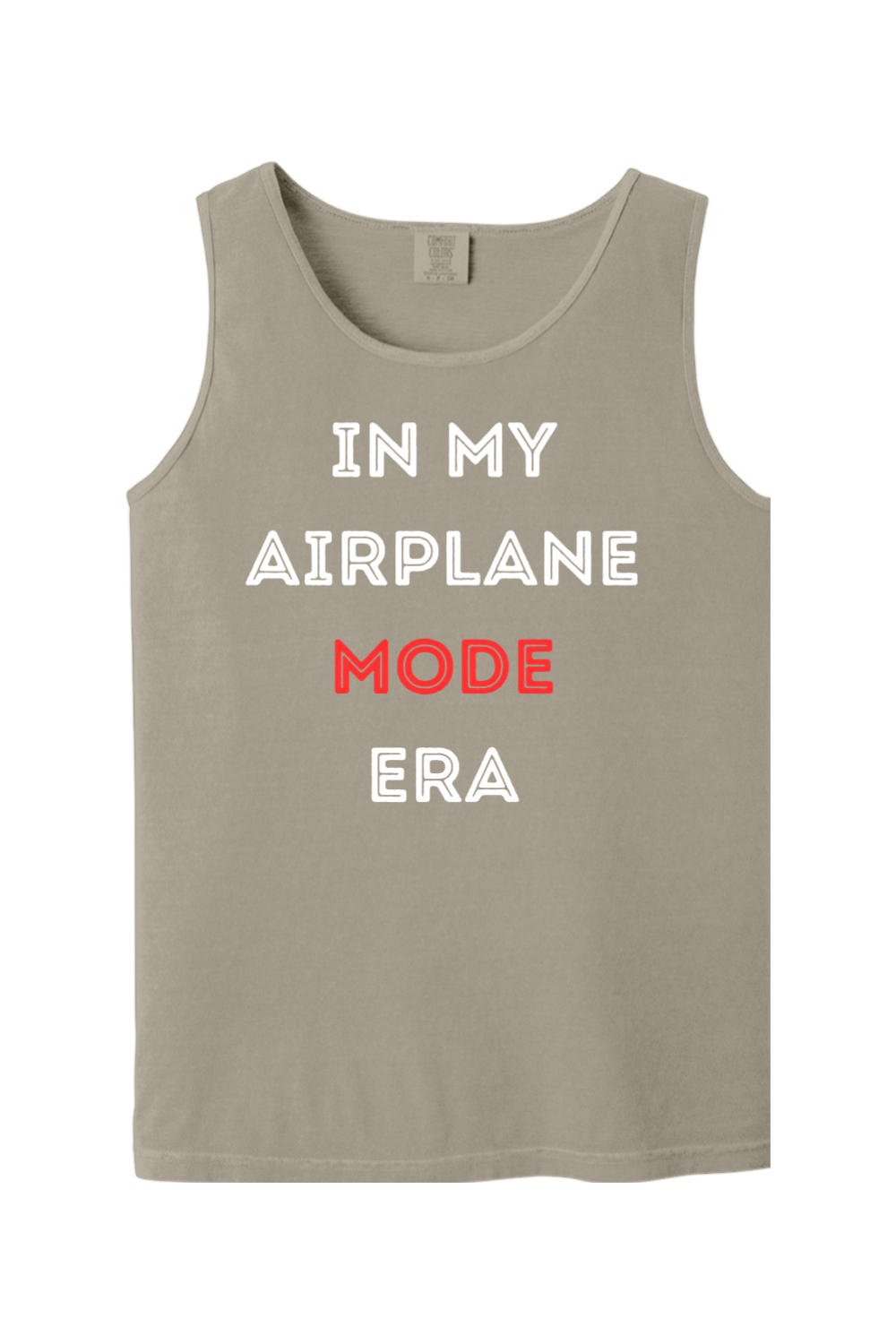Airplane Mode Era - White/Red Font Unisex Tank Top