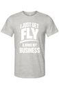 Get Fly & Mind My Business - White Font Unisex Short Sleeve Shirt