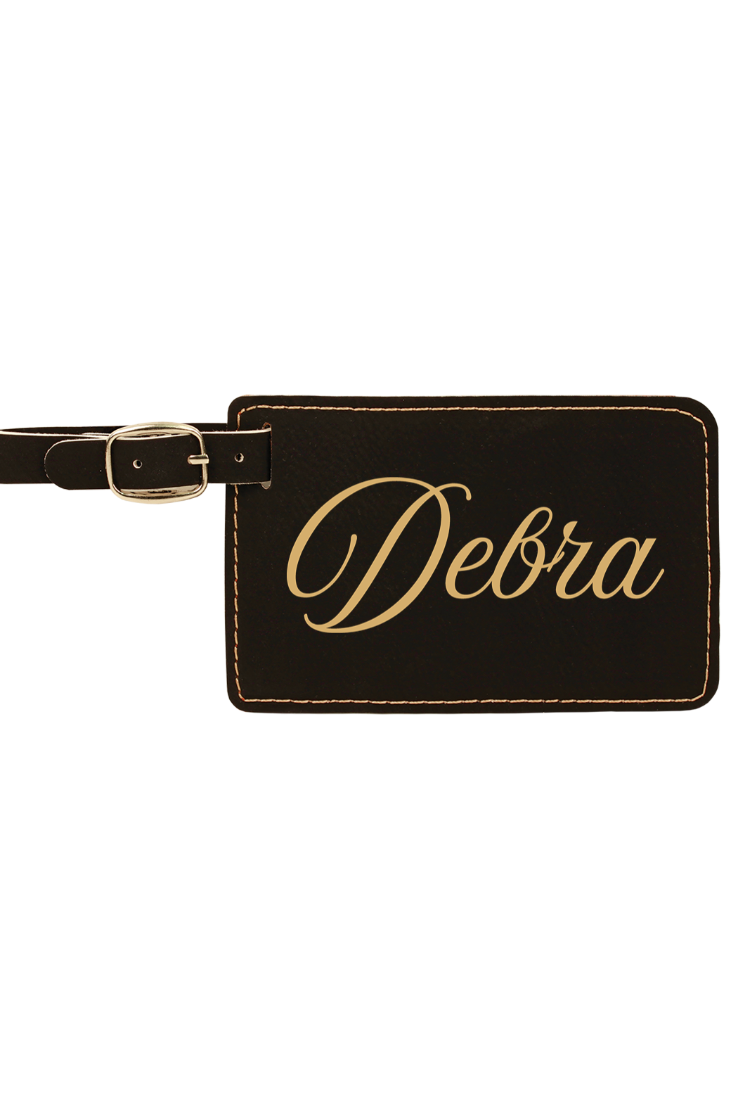 Debra - 4 1/4" x 2 3/4" Laserable Leatherette Luggage Tag