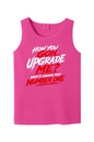 How You Gon Upgrade Me? - White/Red Font Unisex Tank Top