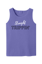 Straight Trippin' - White/Black Font Unisex Tank Top