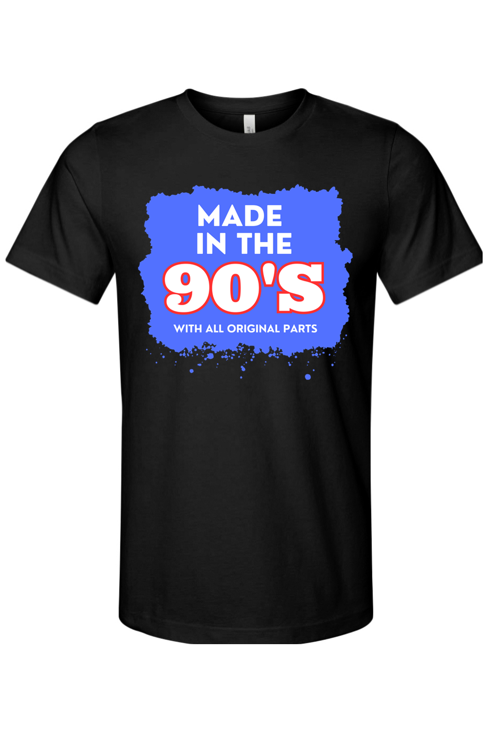 Made in the 90s Original Parts - White/Blue Unisex Short Sleeve Shirt