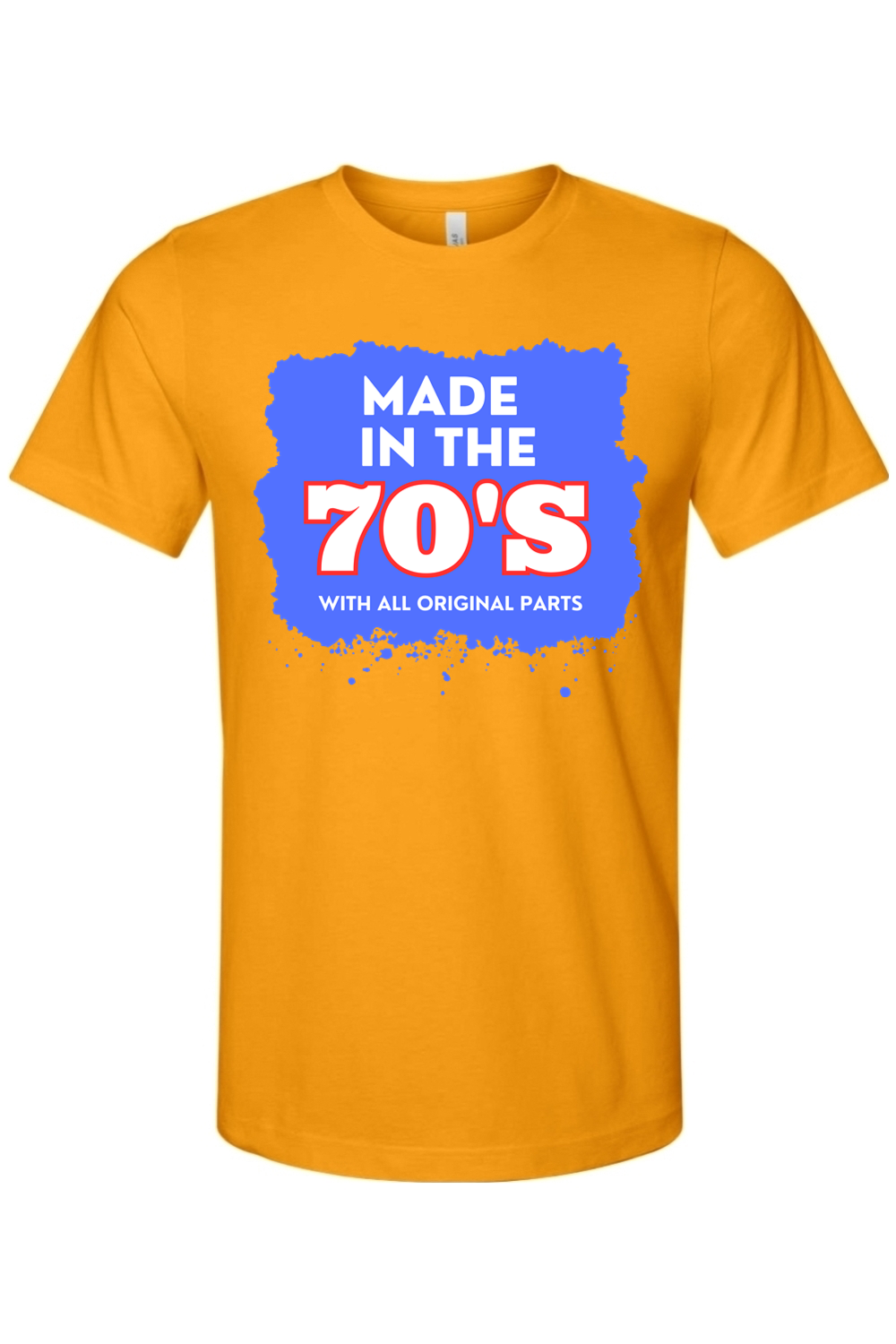 Made in the 70s Original Parts - White/Blue Unisex Short Sleeve Shirt