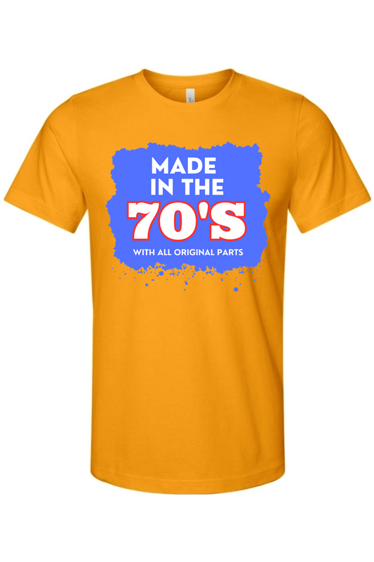 Made in the 70s Original Parts - White/Blue Unisex Short Sleeve Shirt