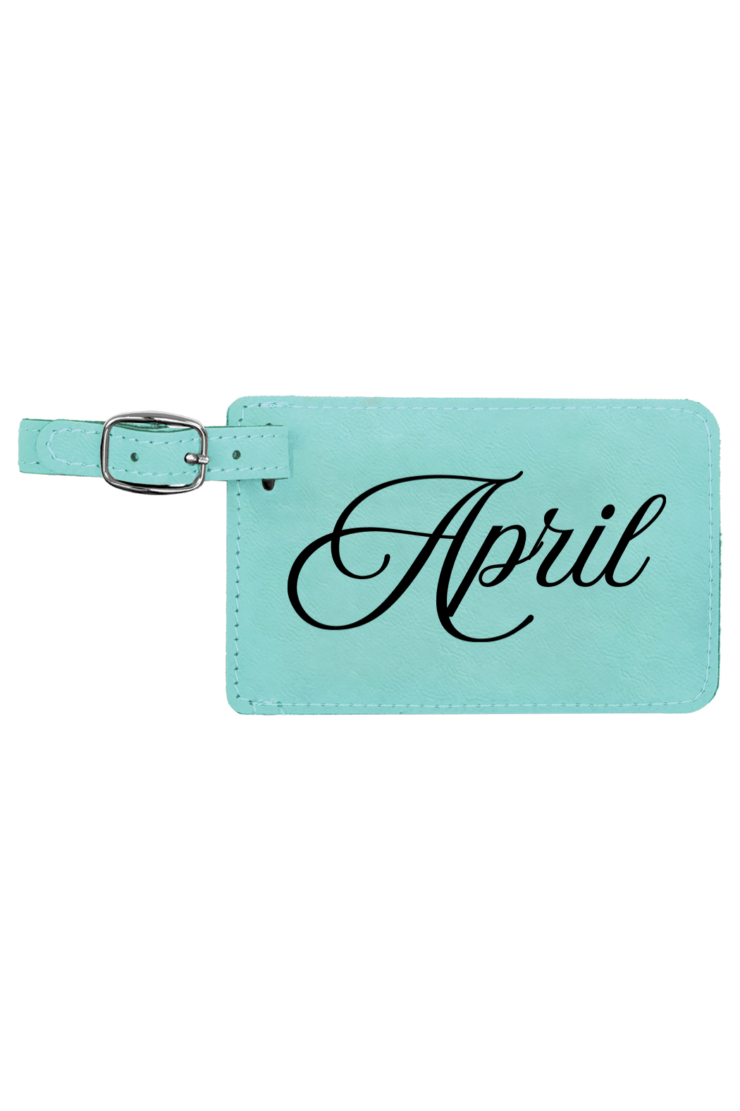 April - 4 1/4" x 2 3/4" Laserable Leatherette Luggage Tag