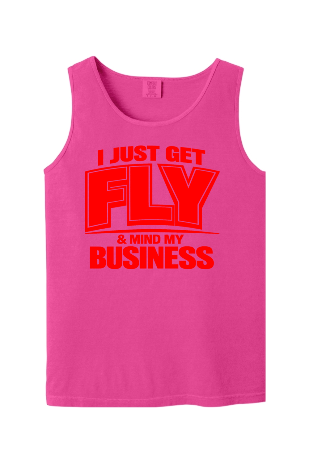 Get Fly & Minding My Business V2 - Red Font Unisex Tank Top