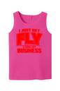 Get Fly & Minding My Business V2 - Red Font Unisex Tank Top