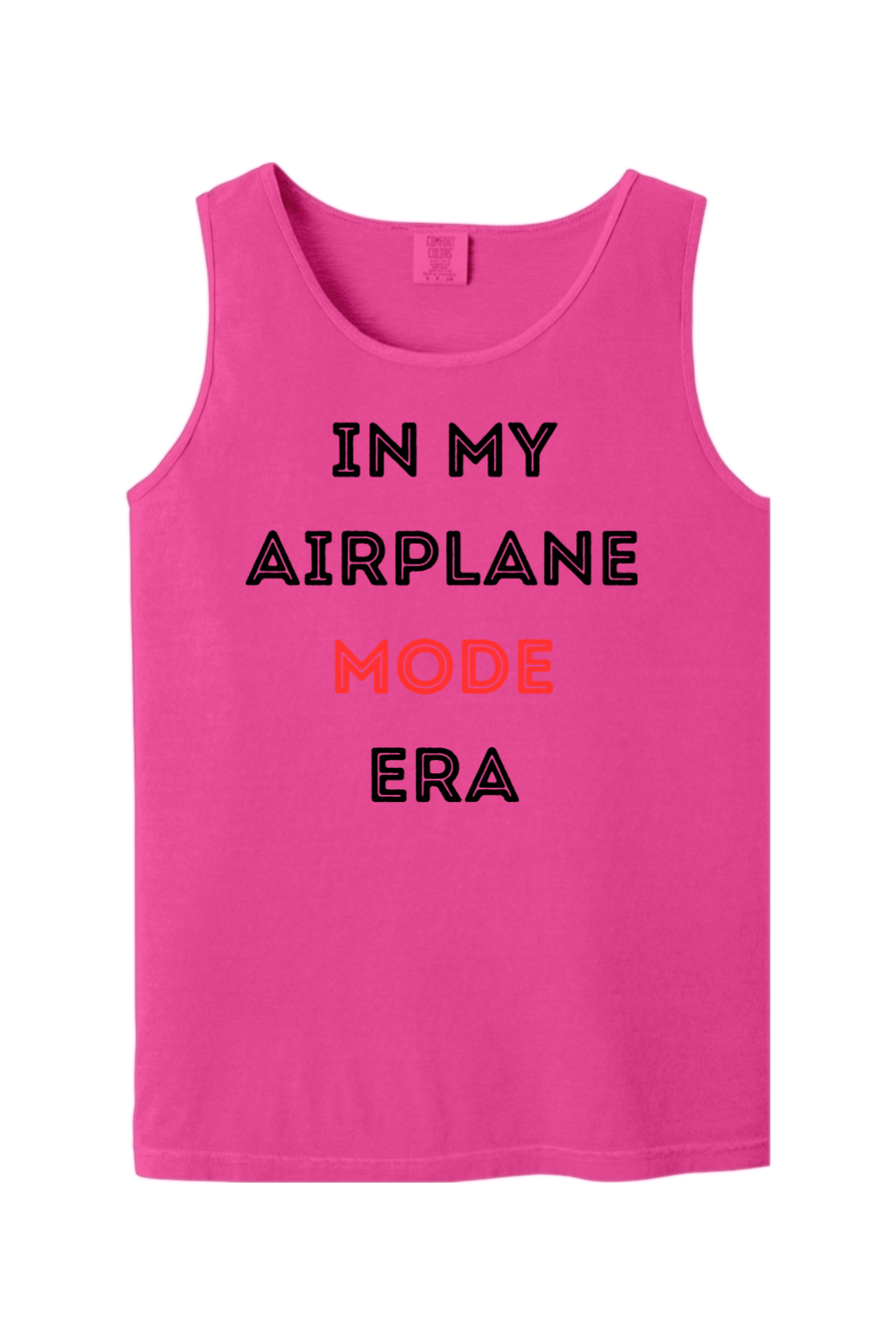 Airplane Mode Era - Black/Red Font Unisex Tank Top