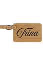 Trina - 4 1/4" x 2 3/4" Laserable Leatherette Luggage Tag