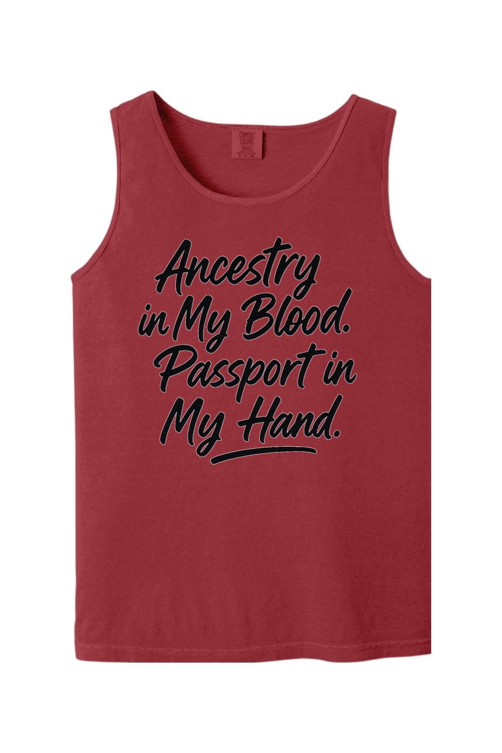 Ancestry in My Blood - Black Font Unisex Tank Top