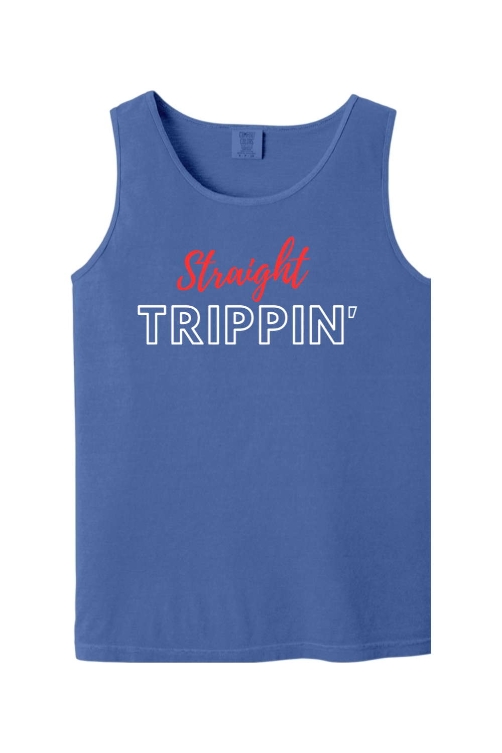 Straight Trippin' - Red/White Font Unisex Tank Top