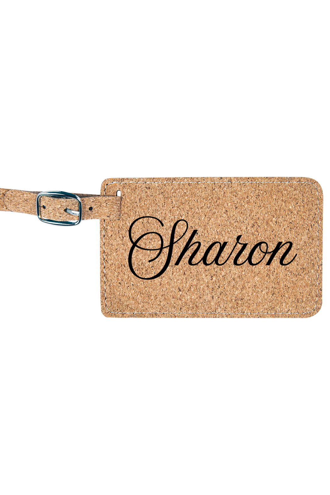 Sharon - 4 1/4" x 2 3/4" Laserable Leatherette Luggage Tag