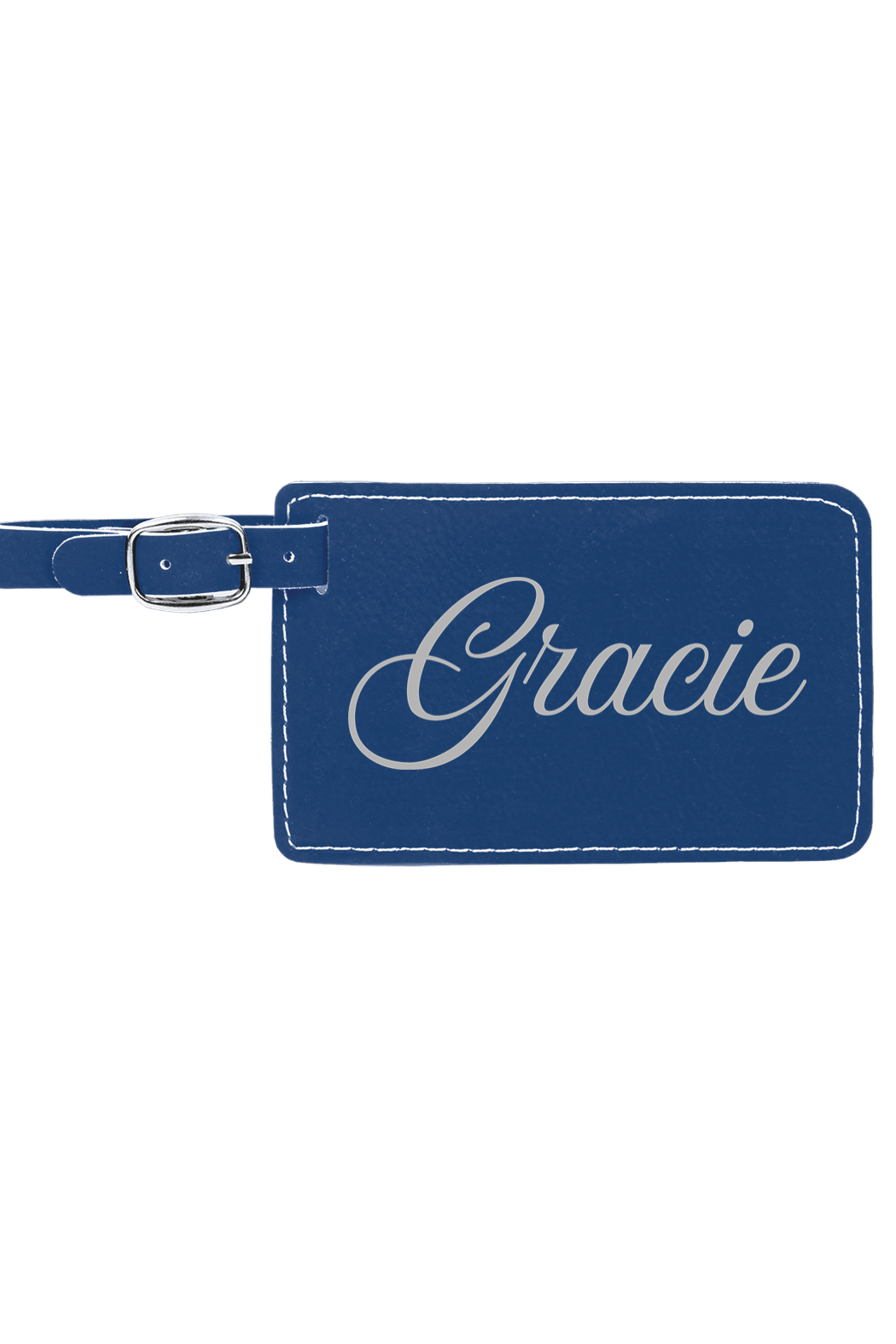 Gracie - 4 1/4" x 2 3/4" Laserable Leatherette Luggage Tag