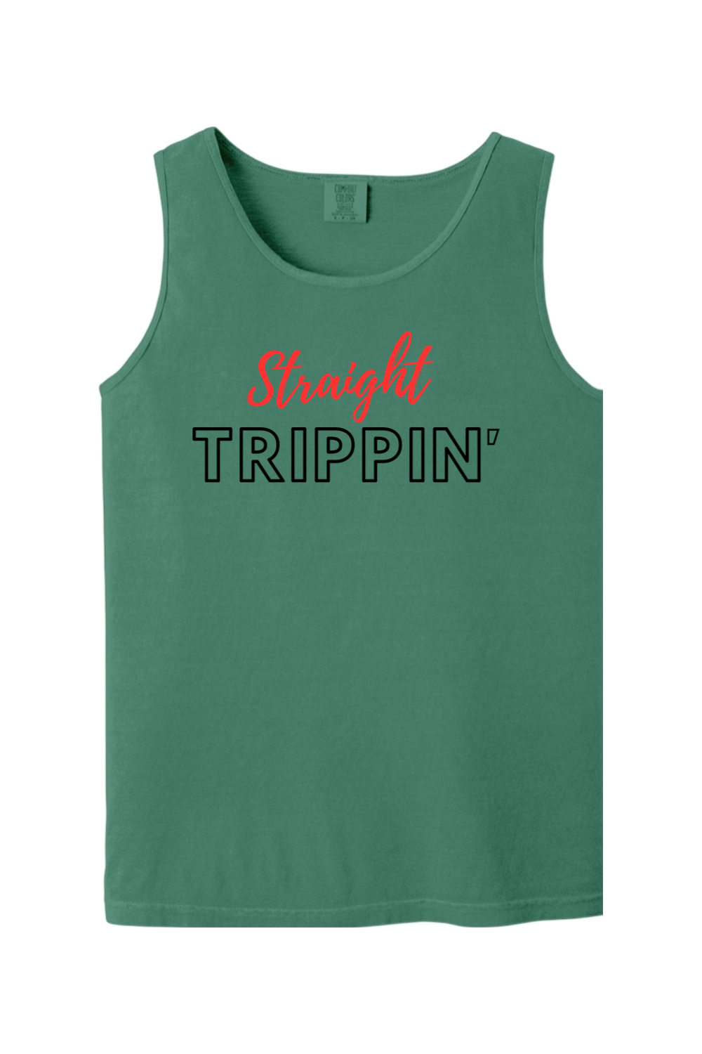 Straight Trippin' - Red/Black Font Unisex Tank Top