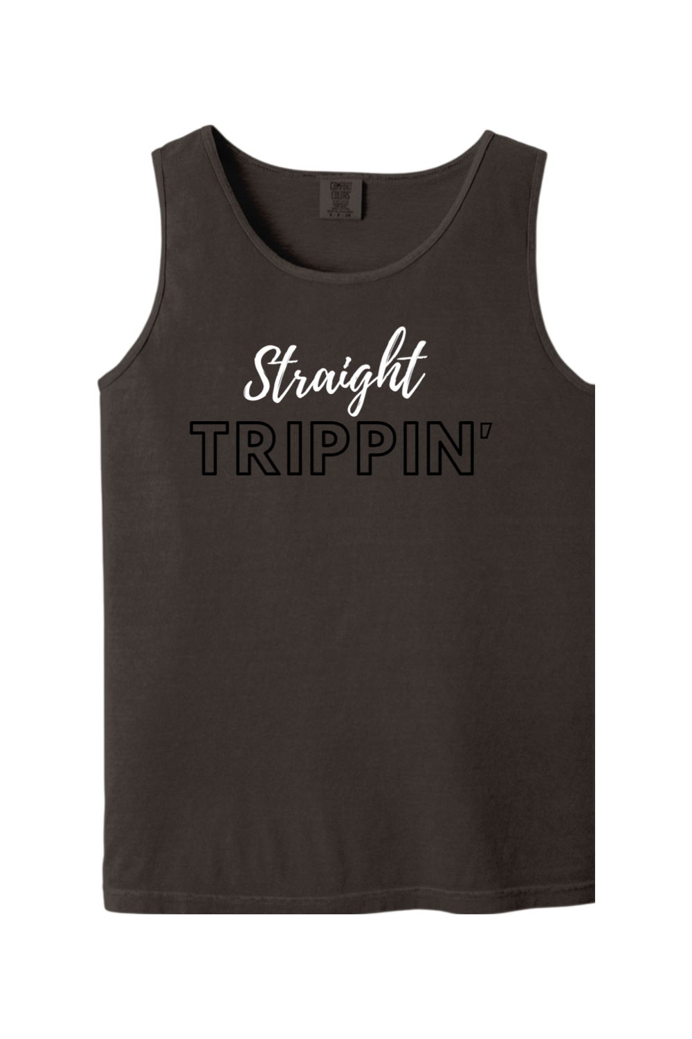 Straight Trippin' - White/Black Font Unisex Tank Top