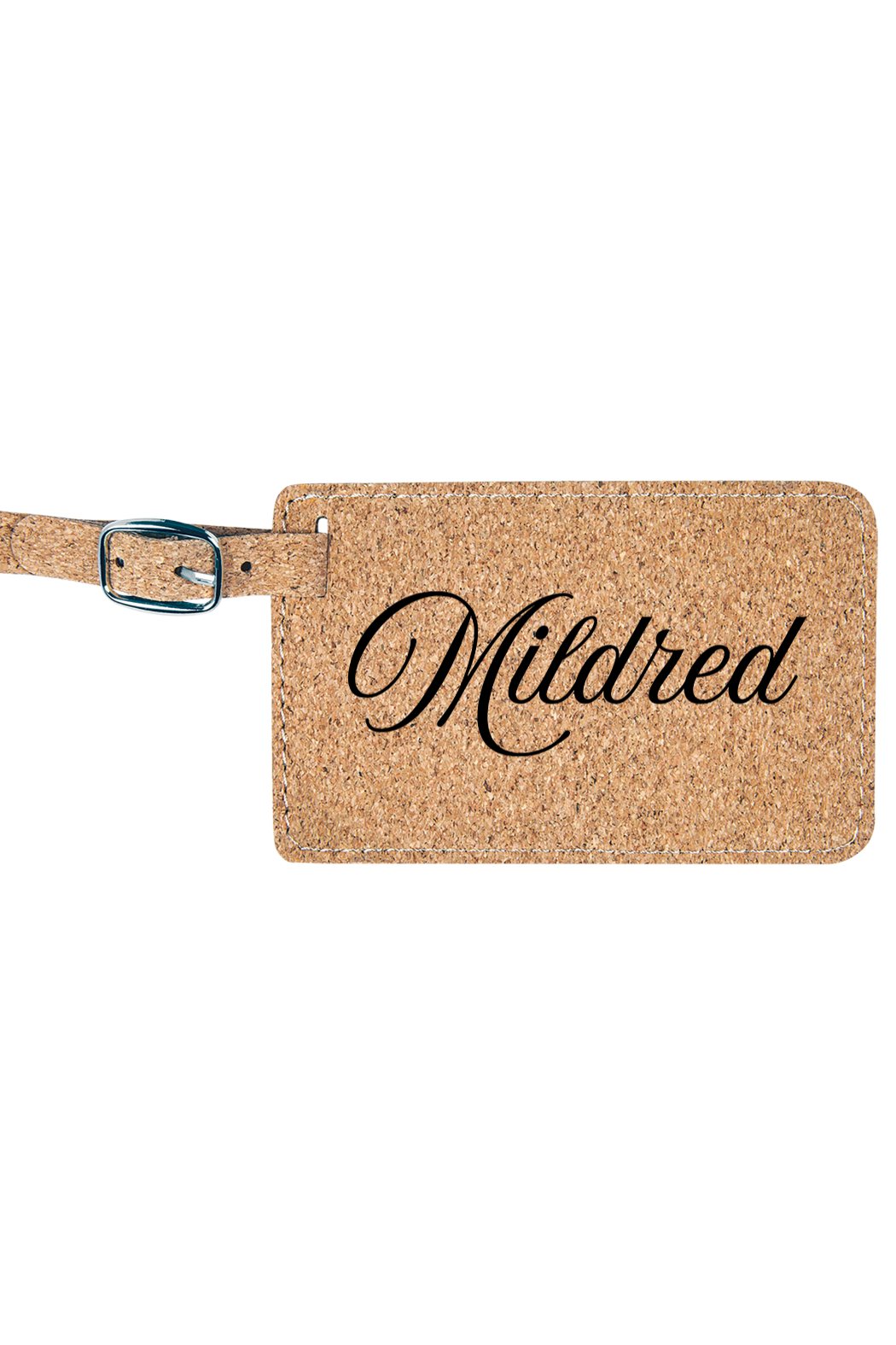 Mildred - 4 1/4" x 2 3/4" Laserable Leatherette Luggage Tag