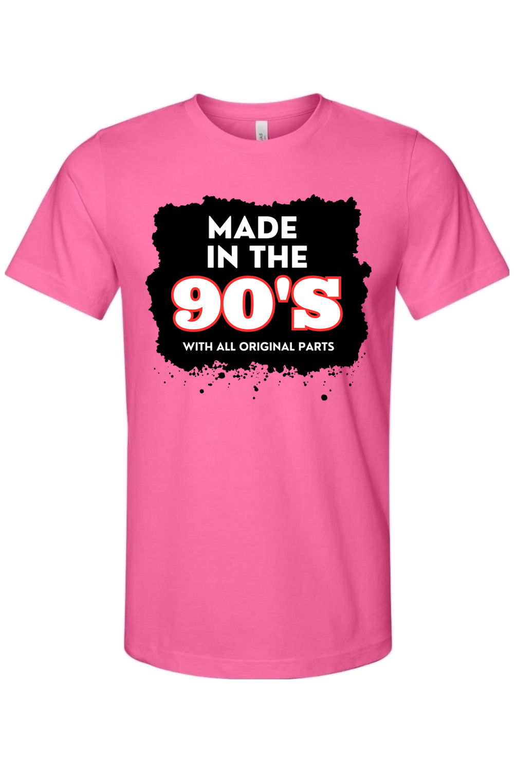 Made in the 90s Original Parts - White/Black Font Unisex Short Sleeve Shirt