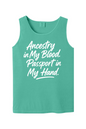 Ancestry in My Blood - White Font Unisex Tank Top