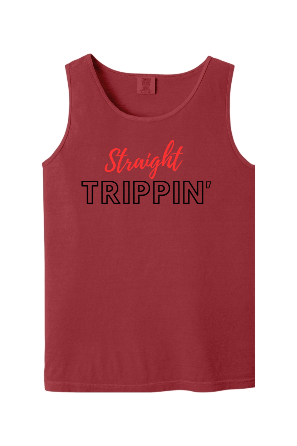 Straight Trippin' - Red/Black Font Unisex Tank Top