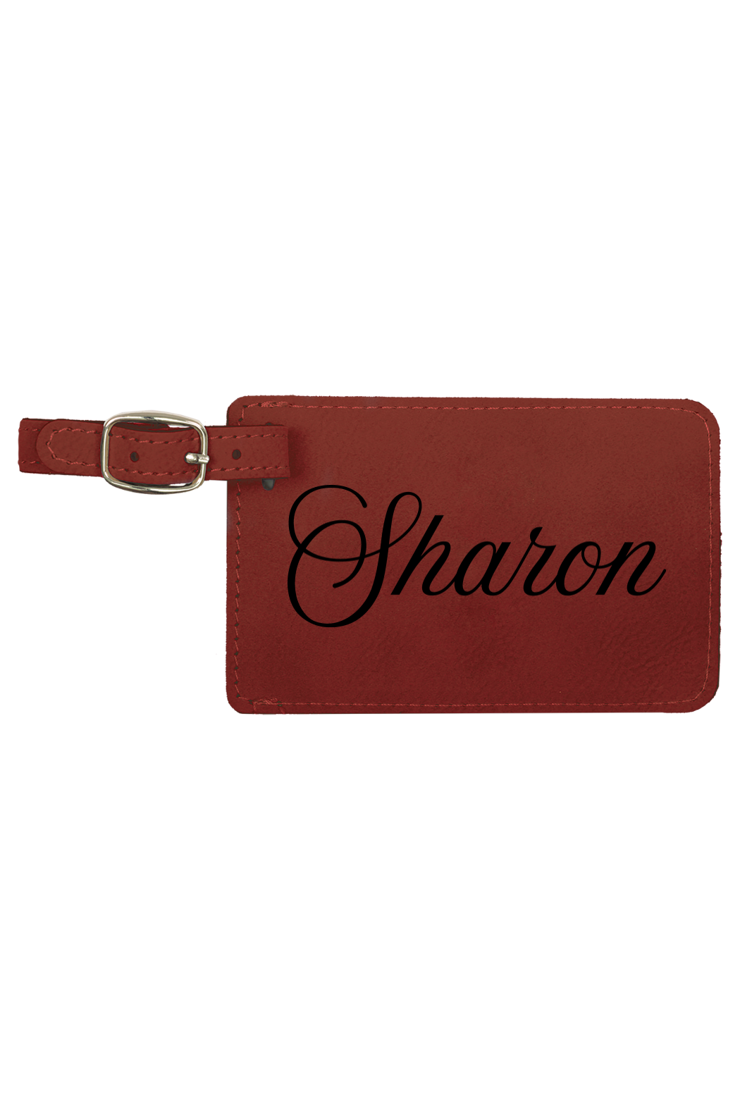 Sharon - 4 1/4" x 2 3/4" Laserable Leatherette Luggage Tag