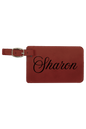 Sharon - 4 1/4" x 2 3/4" Laserable Leatherette Luggage Tag