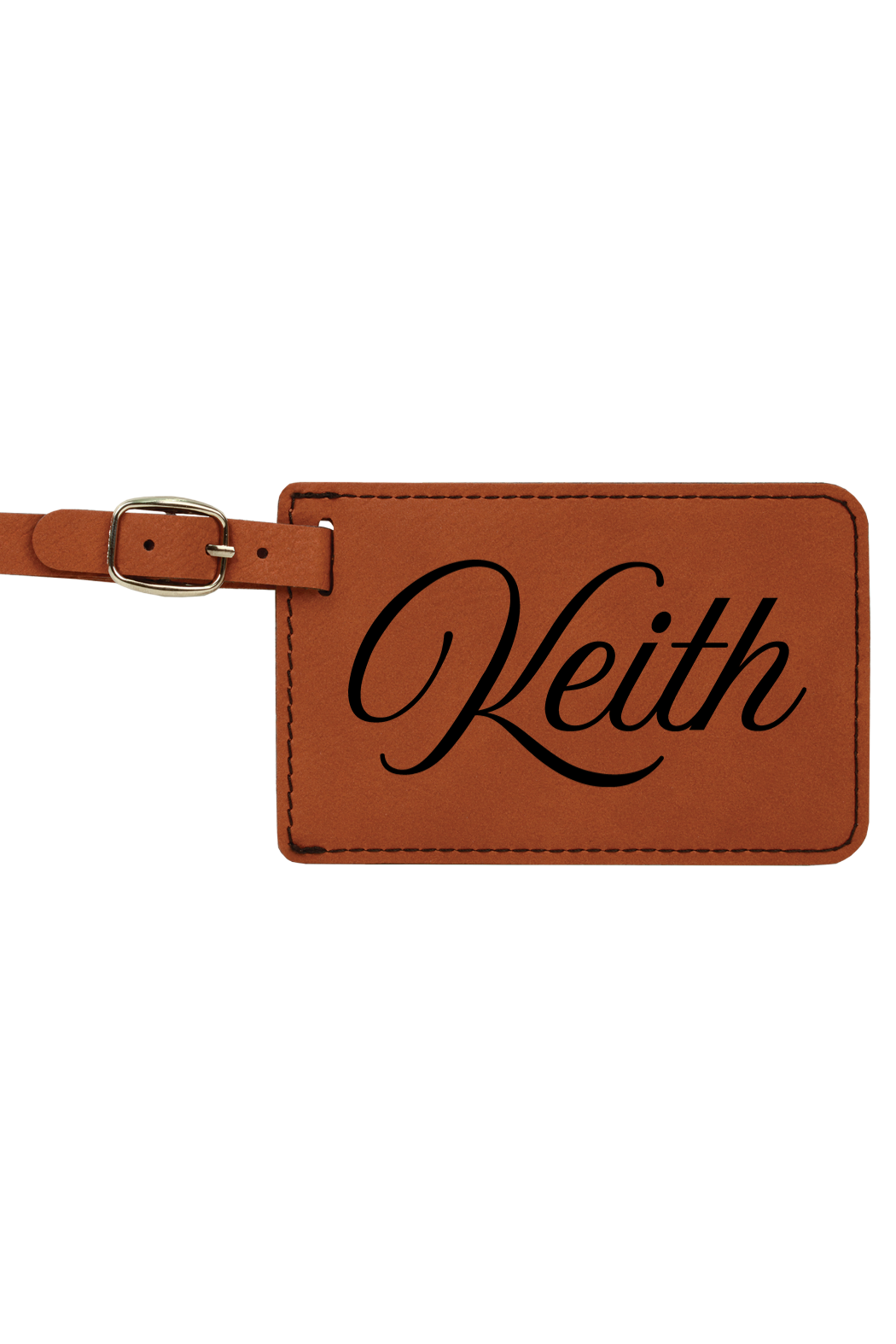 Keith - 4 1/4" x 2 3/4" Laserable Leatherette Luggage Tag