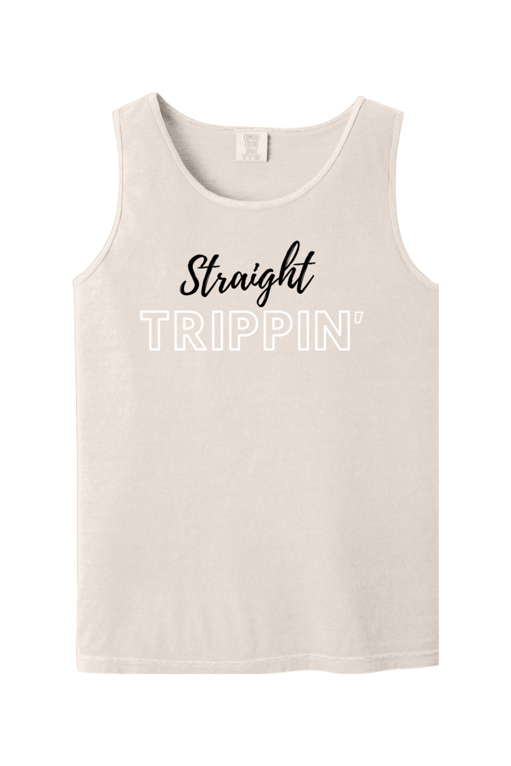 Straight Trippin' Black/White Font Unisex Tank Top