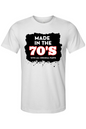 Made in 70s Original Parts - White/Black Font Unisex Short Sleeve Shirt
