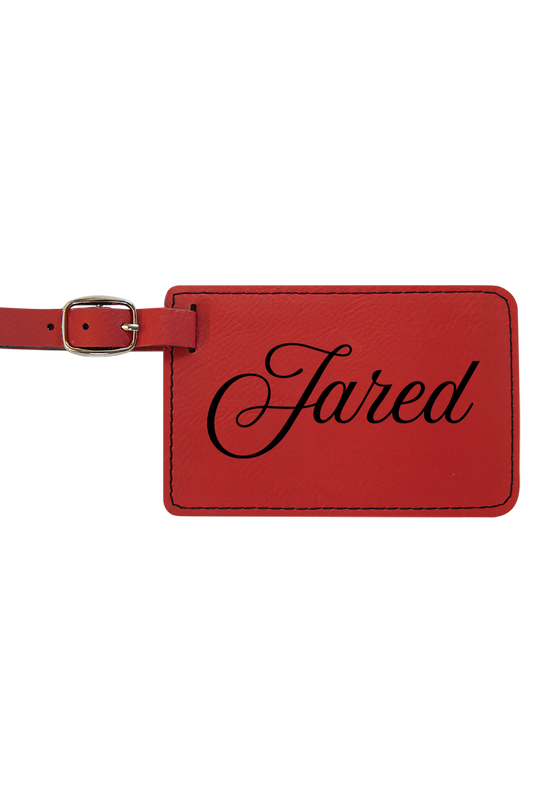 Jared - 4 1/4" x 2 3/4" Laserable Leatherette Luggage Tag