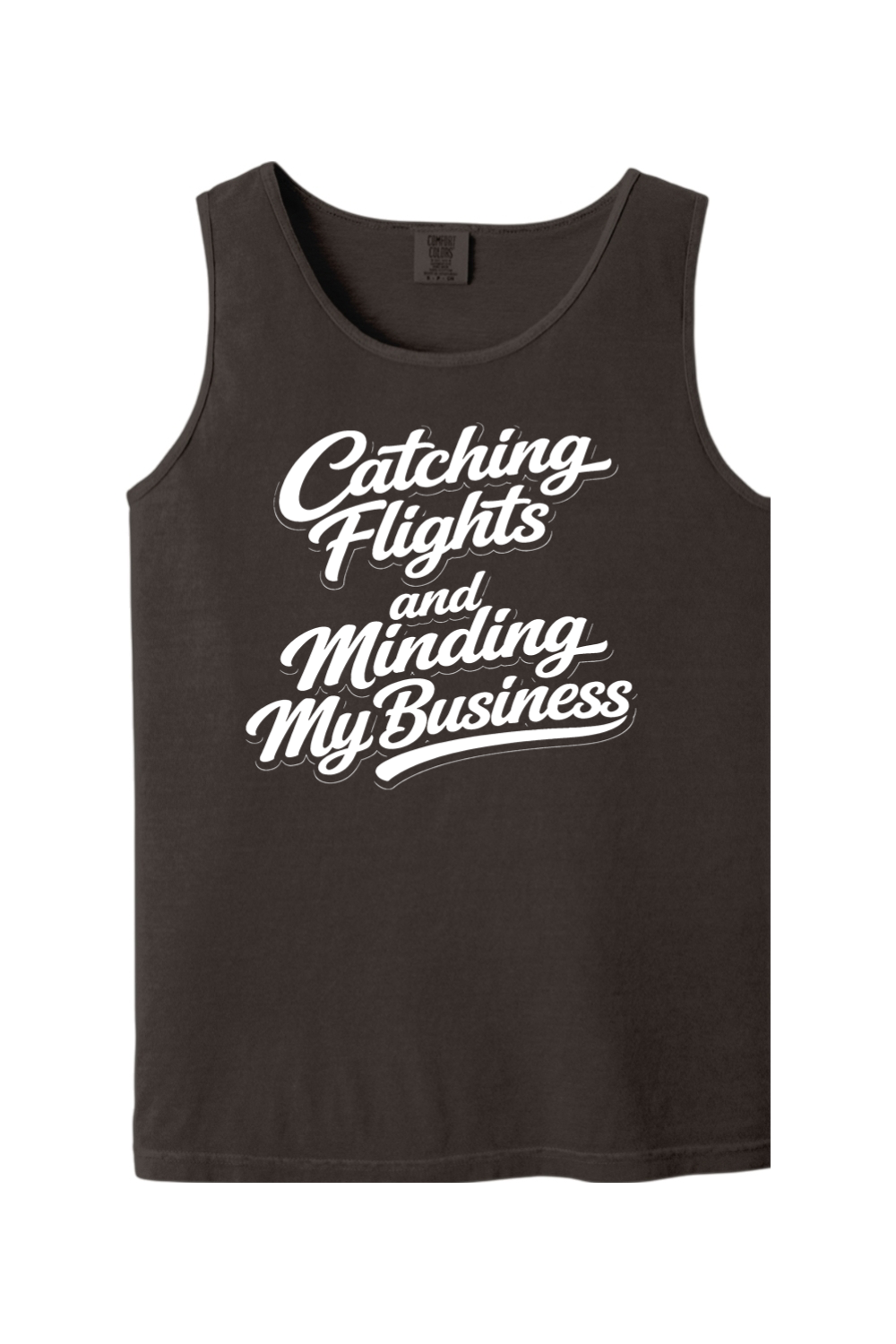Minding My Business - White Font Unisex Tank Top