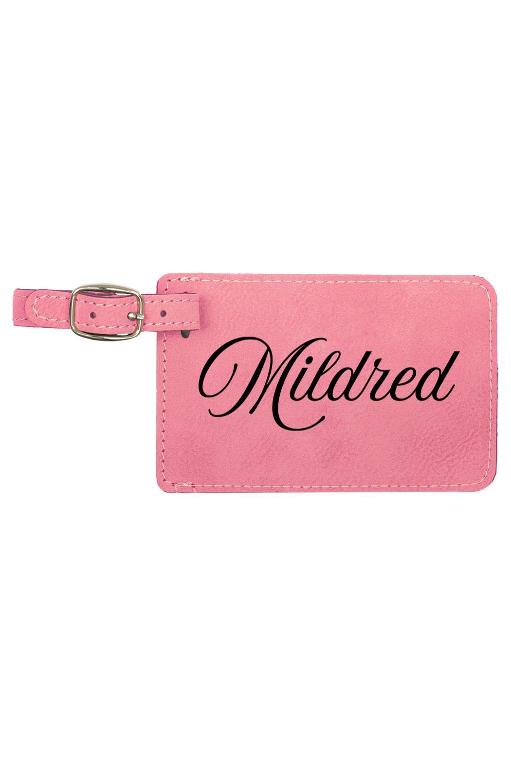 Mildred - 4 1/4" x 2 3/4" Laserable Leatherette Luggage Tag