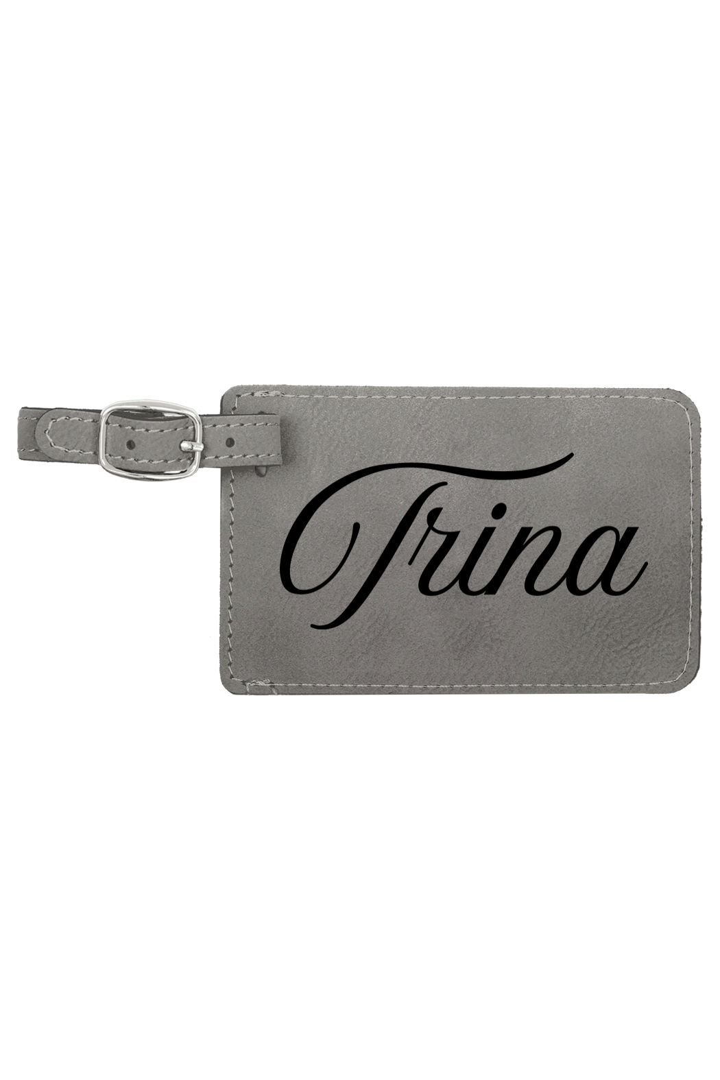 Trina - 4 1/4" x 2 3/4" Laserable Leatherette Luggage Tag