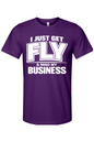 Get Fly & Mind My Business V2 - White Font Unisex Short Sleeve Shirt