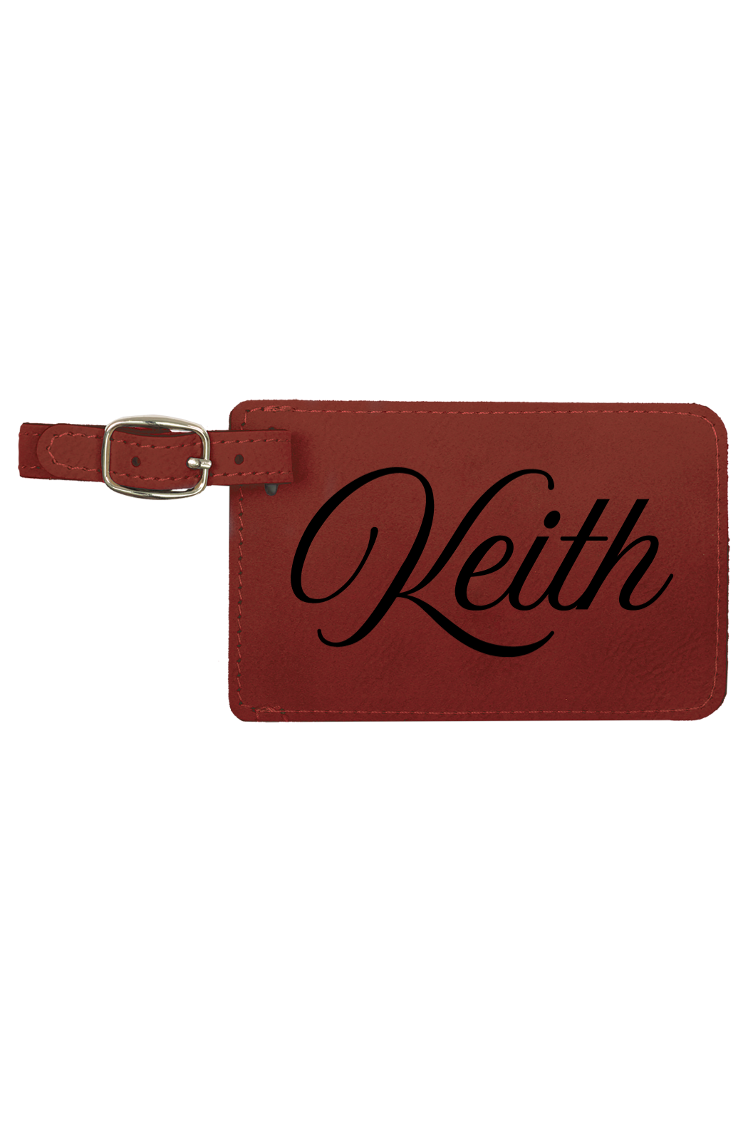 Keith - 4 1/4" x 2 3/4" Laserable Leatherette Luggage Tag