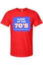Made in the 70s Original Parts - White/Blue Unisex Short Sleeve Shirt