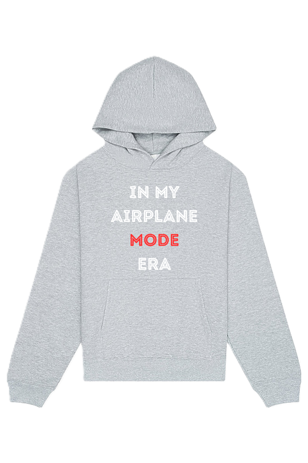 Airplane Mode Era - White/Red Front Unisex Heavyweight Hoodie