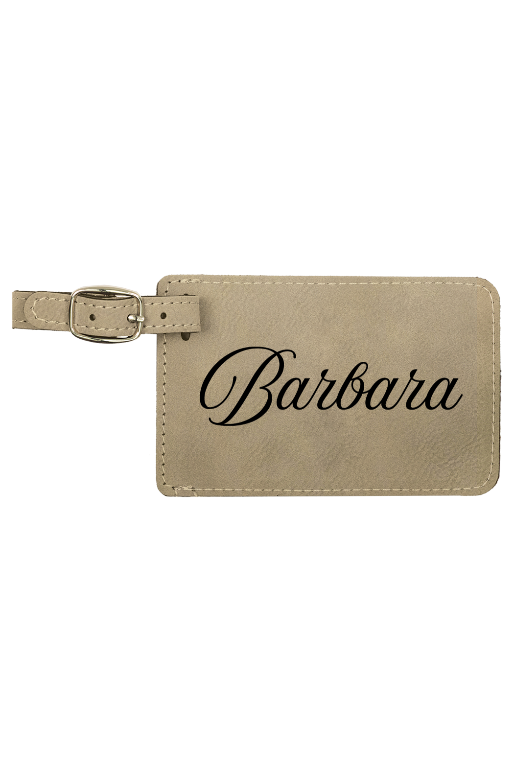 Barbara - 4 1/4" x 2 3/4" Laserable Leatherette Luggage Tag