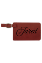 Jared - 4 1/4" x 2 3/4" Laserable Leatherette Luggage Tag