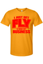 Get Fly & Mind My Business V2 - Red Font Unisex Short Sleeve Shirt