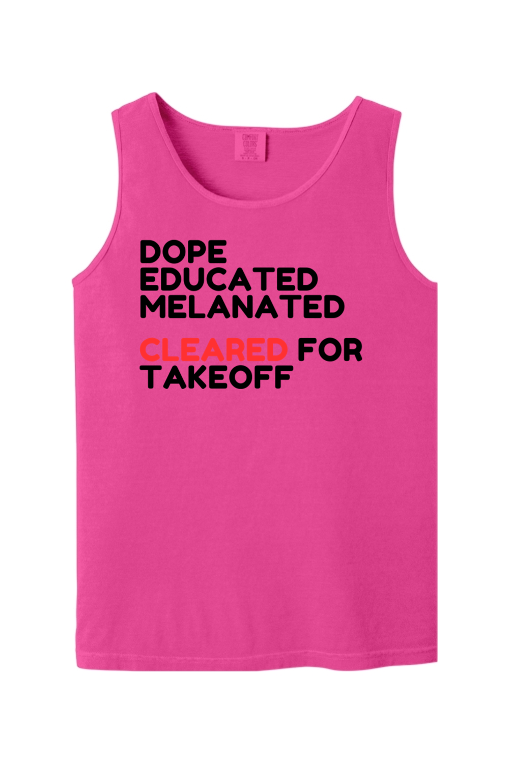 Cleared for Takeoff - Black/Red Unisex Tank Top