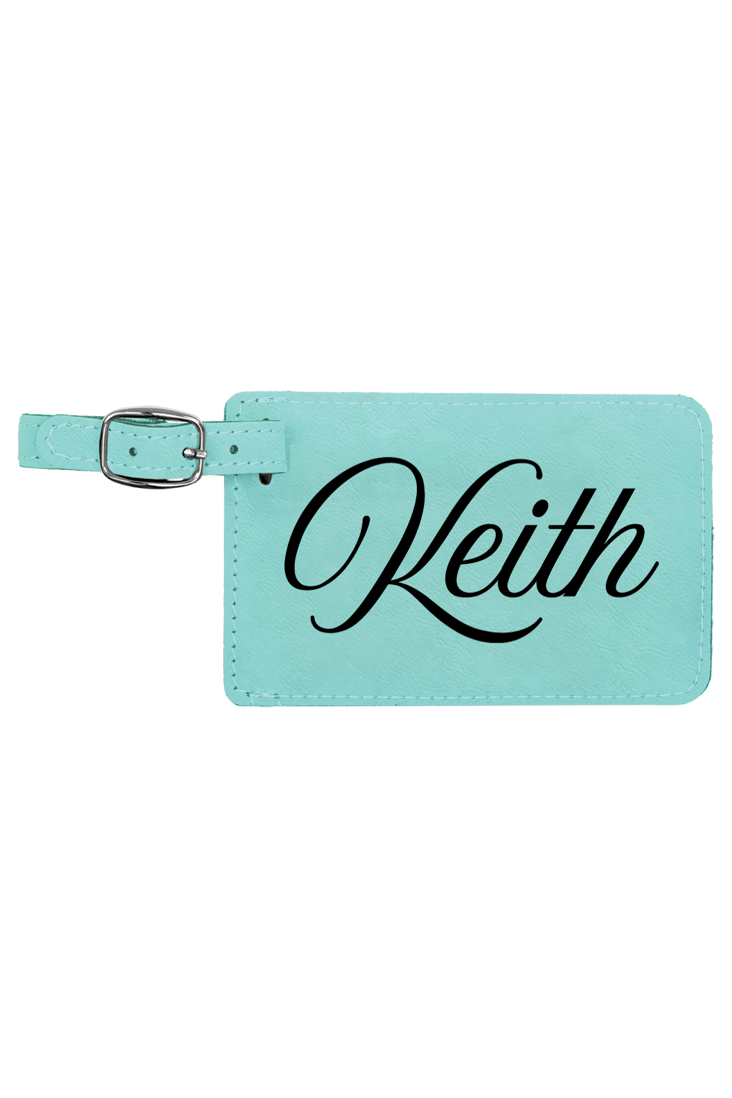 Keith - 4 1/4" x 2 3/4" Laserable Leatherette Luggage Tag