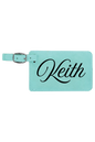 Keith - 4 1/4" x 2 3/4" Laserable Leatherette Luggage Tag