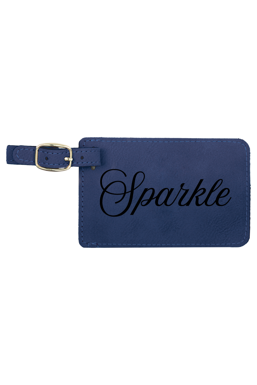 Sparkle - 4 1/4" x 2 3/4" Laserable Leatherette Luggage Tag