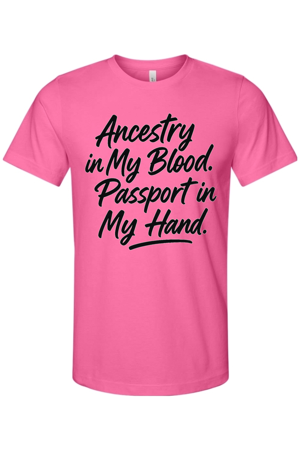Ancestry in My Blood - Black Font Unisex Short Sleeve Shirt